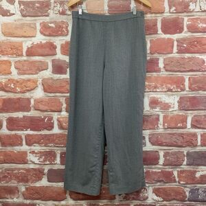 Vintage Talbots Pants Women's 12 Petite Gray 100% Wool High Rise Trousers